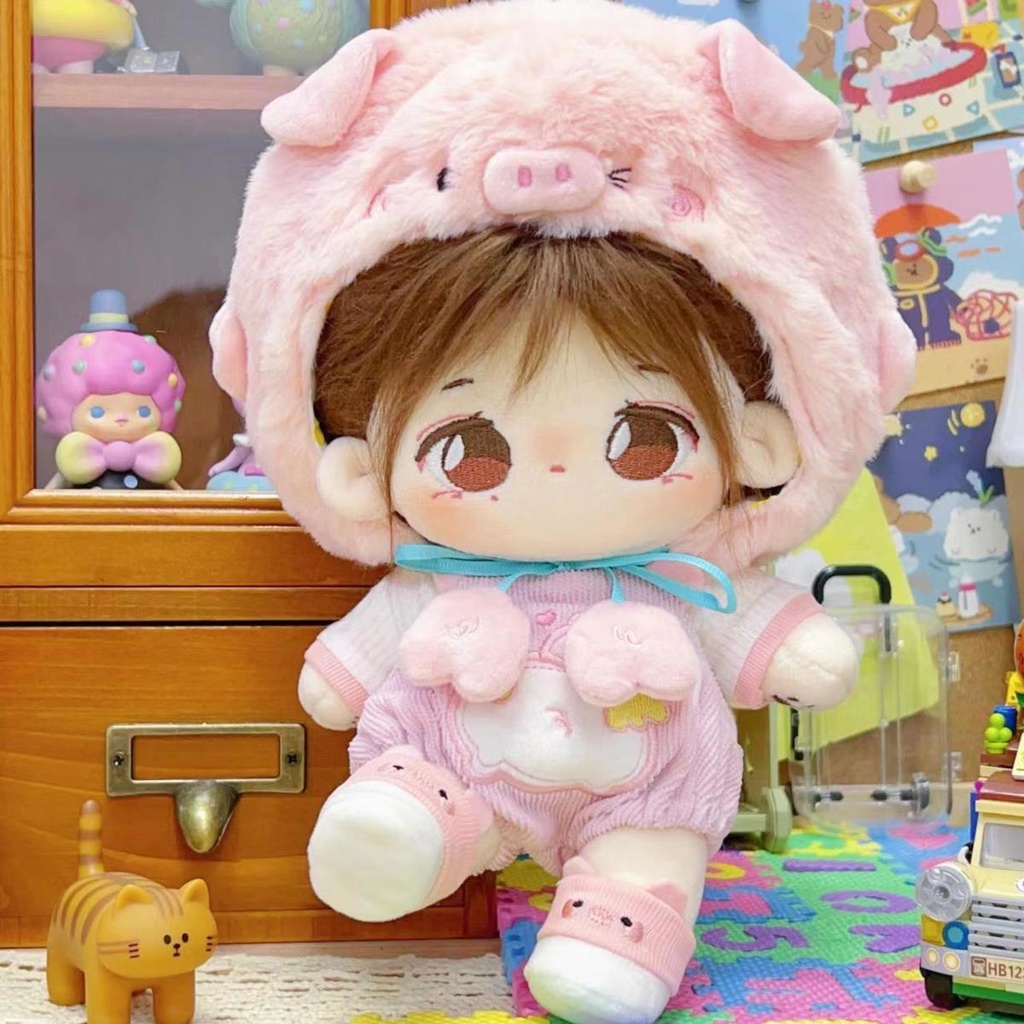 5点セット ピンク風船豚ミニ洋服 20cm 着せ替えぬいぐる服 ぬいぐるみコスチューム 着せ替え人形洋服 日常服人形