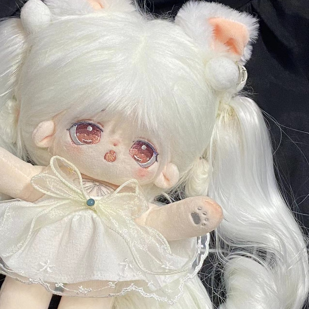 フウ 無属性 ぬいぐるみ 20cm 30cm着せ替えぬいぐるみ 白髪の赤い目女の子 着せ替え人形 綿人形 コットンドール