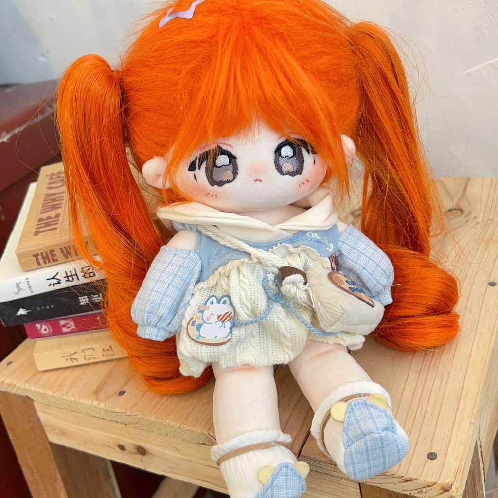 長い脚 25cm 着せ替えぬいぐるみ 無属性 ぬいぐるみ 小詭橘 獣耳付け女の子 オレンジ色の髪黒い瞳着せ替え人形 綿人形 コットンドール キャラクターぬいぐるみ