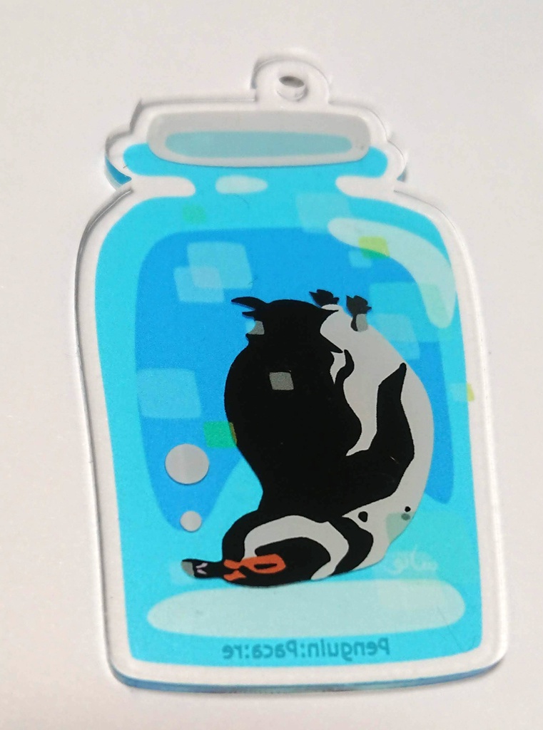 瓶詰めペンギン:アクリルキーホルダー