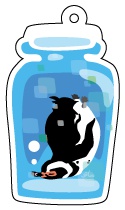 瓶詰めペンギン：アクリルキーホルダー