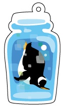 瓶詰めペンギン:アクリルキーホルダー