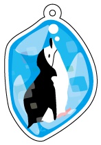 氷漬けペンギン:アクリルキーホルダー