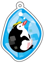 氷漬けペンギン:アクリルキーホルダー