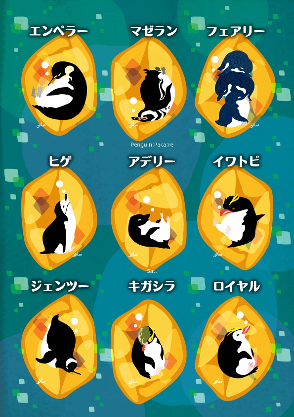 琥珀ペンギン:アクリルキーホルダー