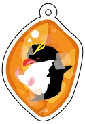 琥珀ペンギン：アクリルキーホルダー