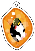 琥珀ペンギン：アクリルキーホルダー