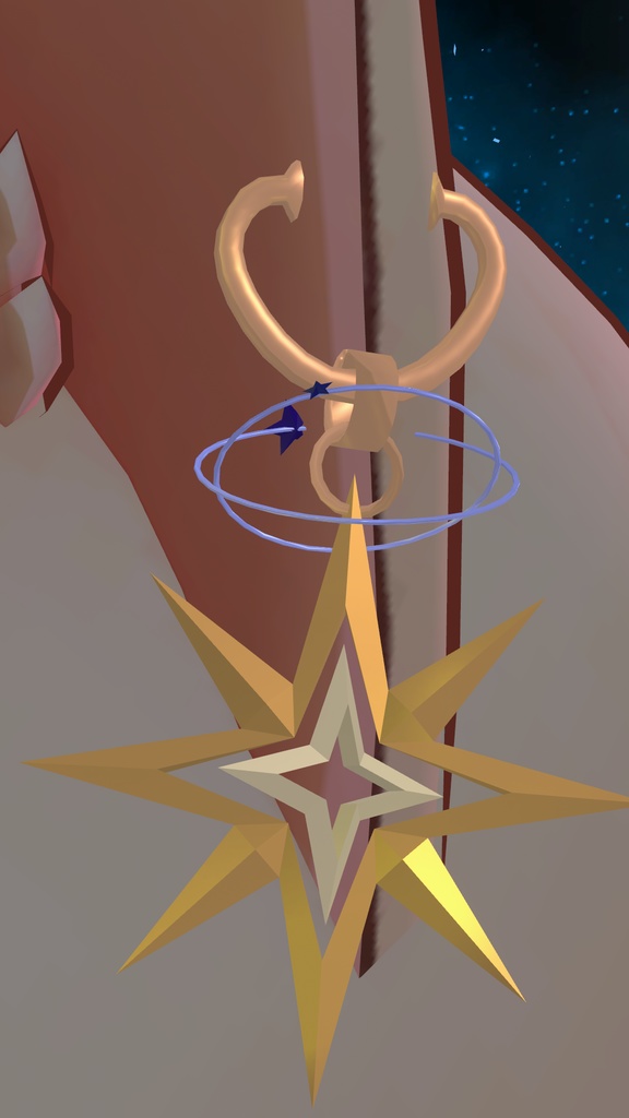 VRChat想定アクセサリー「辿星のイヤリング」
