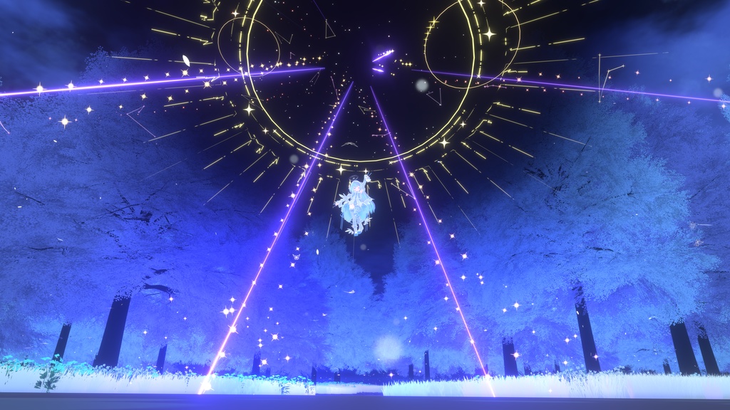 【MA対応/ギミック付き武器モデル】星紡ぎの魔法杖&VRChat用魔法Particle「AstroGraph」セット