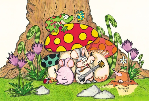 ポストカードきのこ