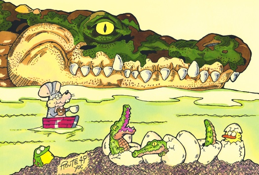 ポストカードわに