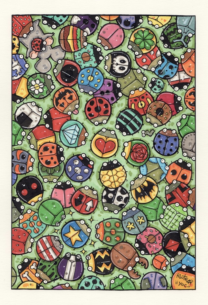 ポストカード天道虫