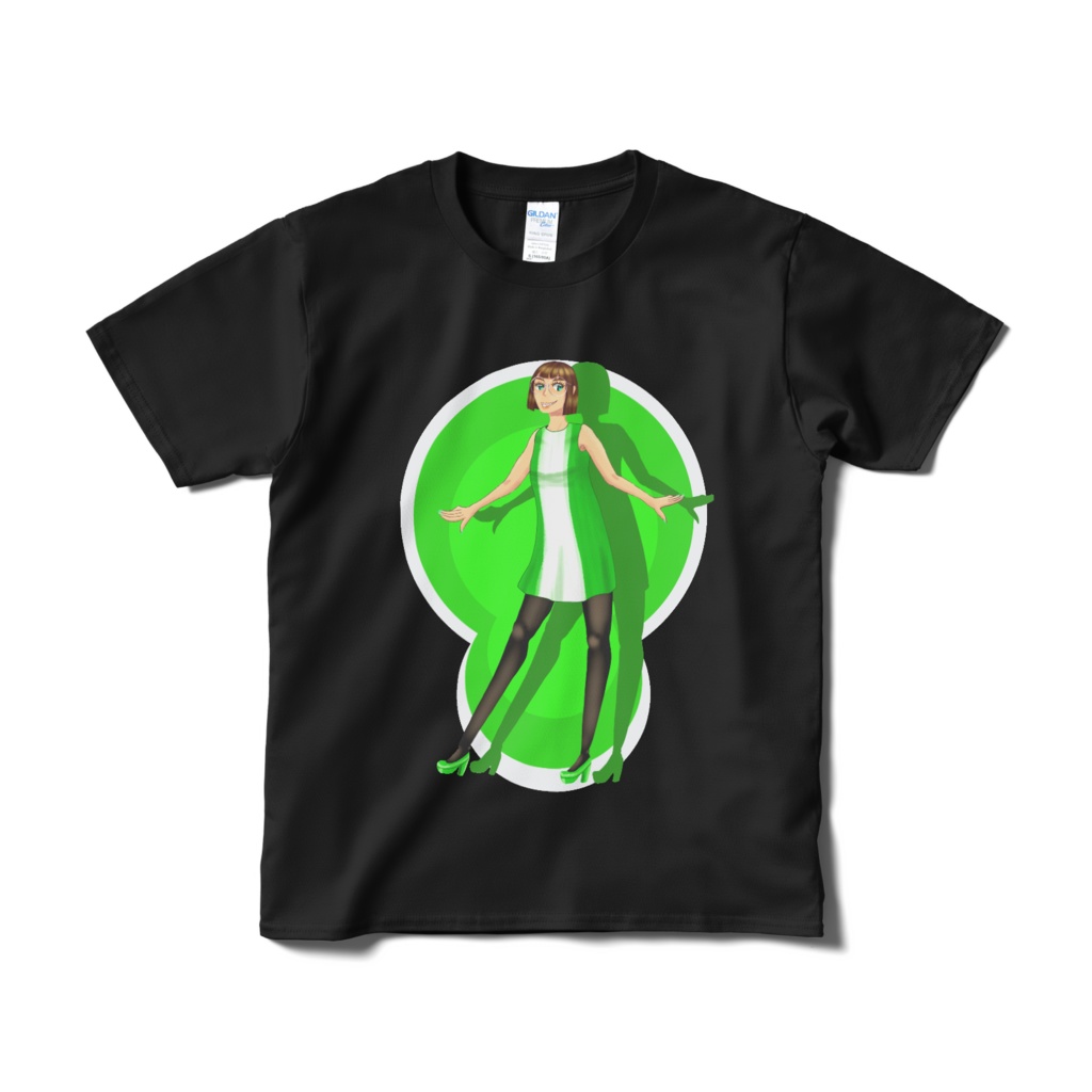 丸眼鏡ガールTシャツ