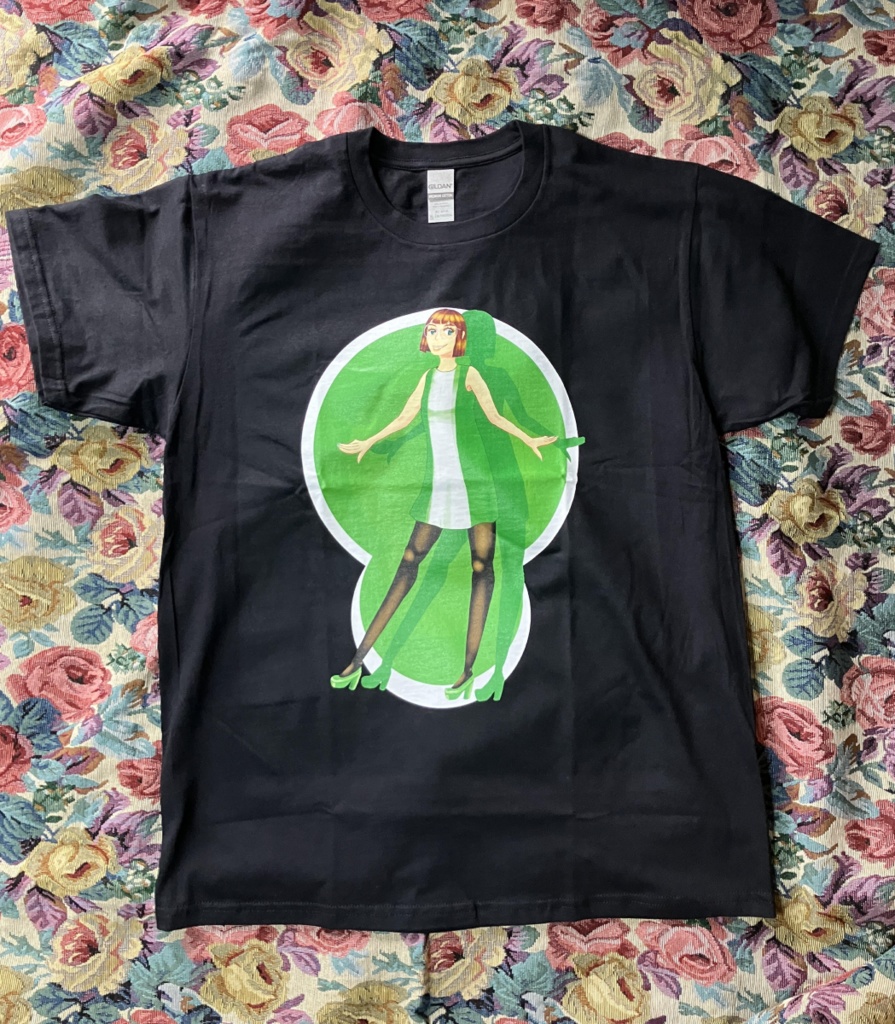 丸眼鏡ガールTシャツ