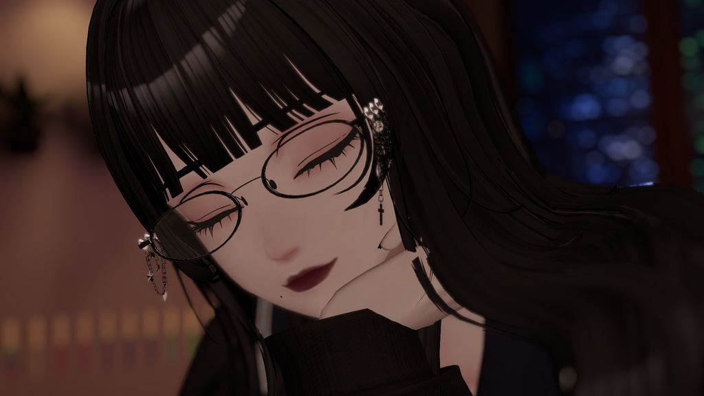 【VRC想定】『Little shy...』Chain glasses