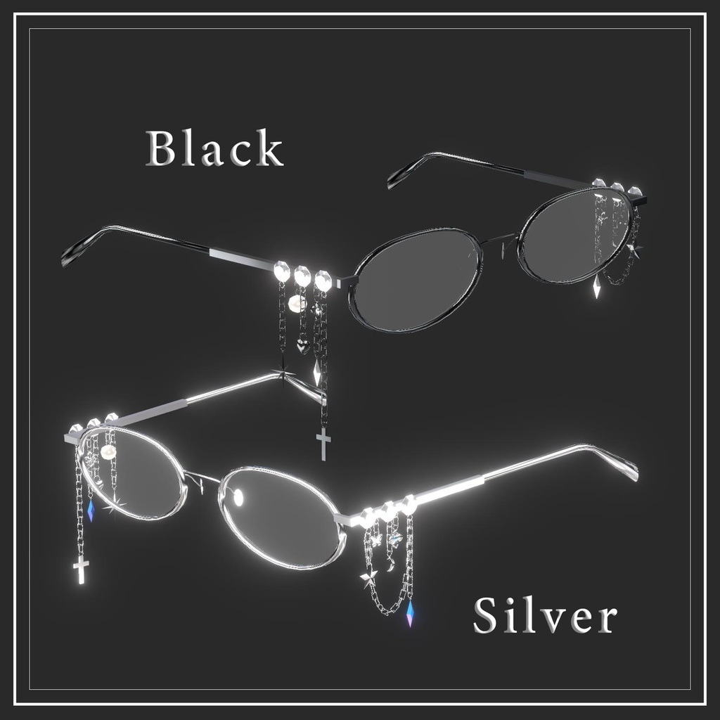 【VRC想定】『Little shy...』Chain glasses
