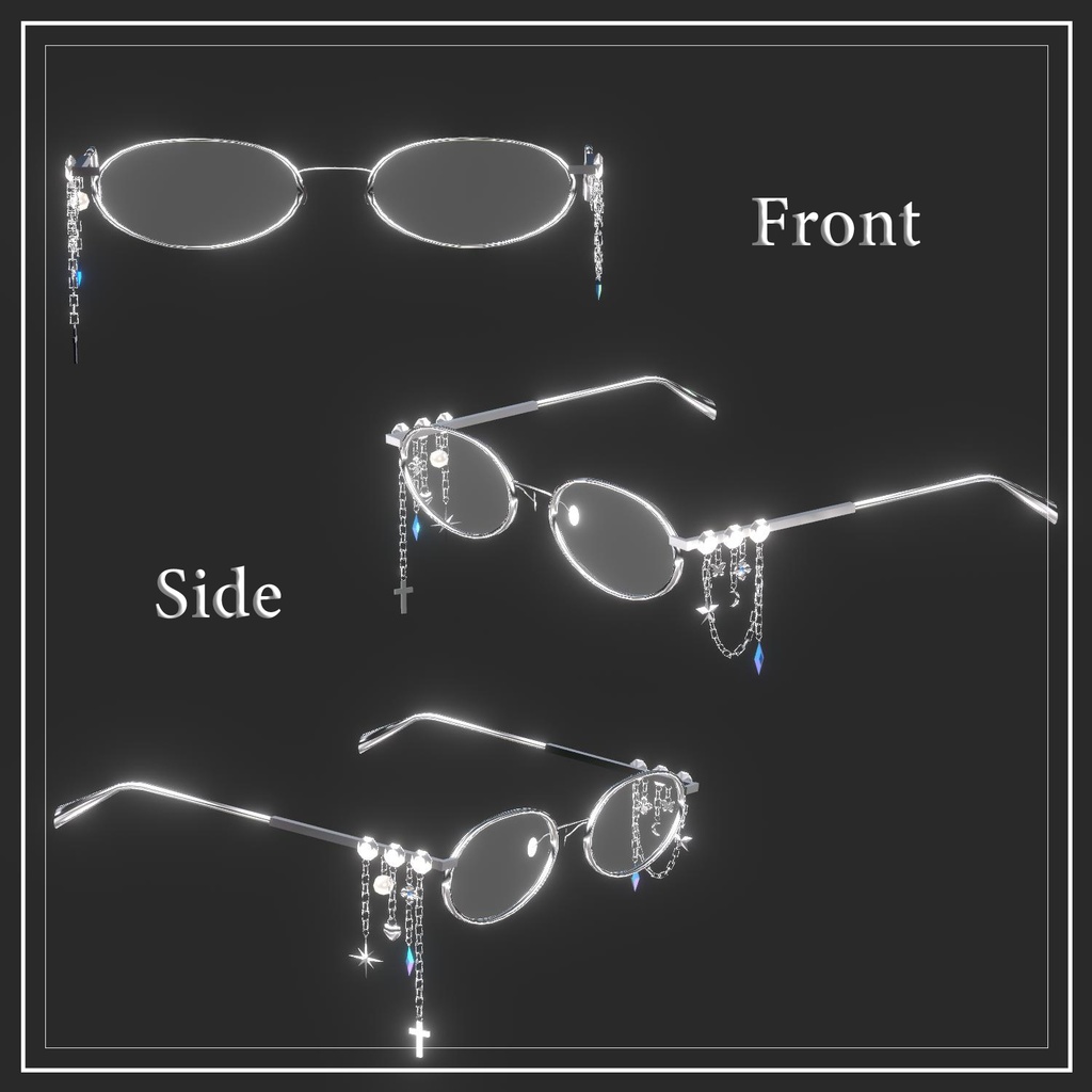 【VRC想定】『Little shy...』Chain glasses