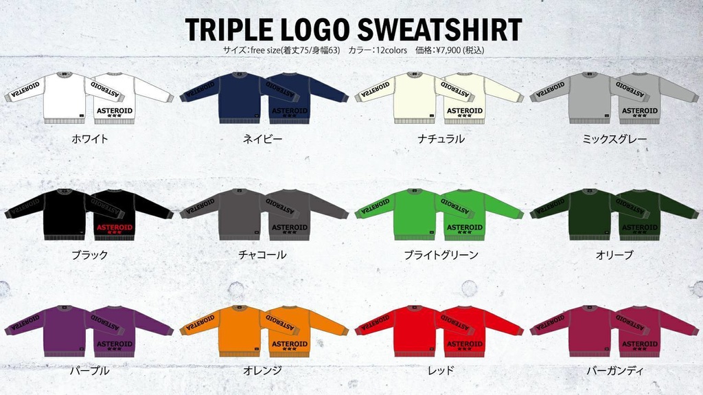 TRIPLE LOGO SWEATSHIRT