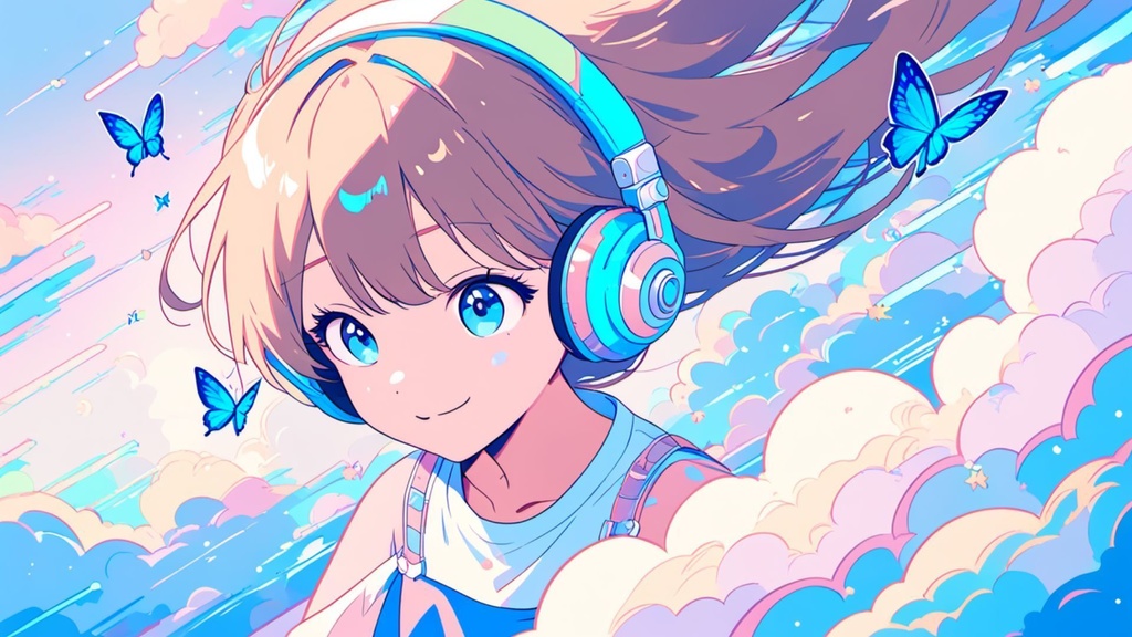 【フリーBGM】Fluffy Cloudlet Hop｜Butterfly Bit Beat