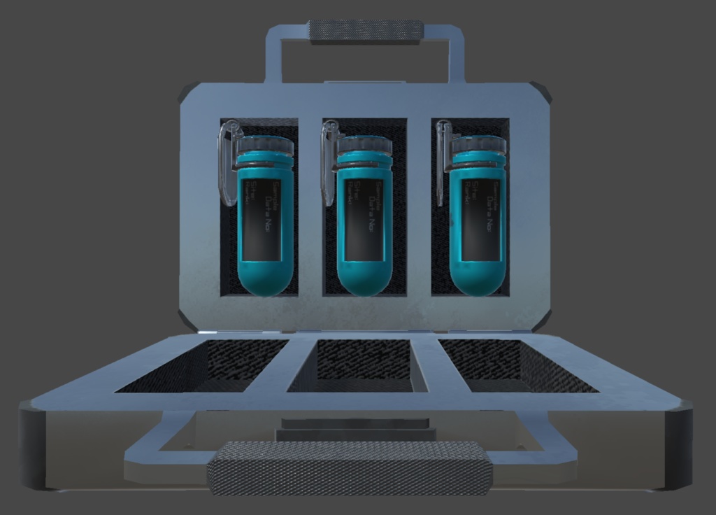 アタッシュケース&カプセル(小物3Dモデル)