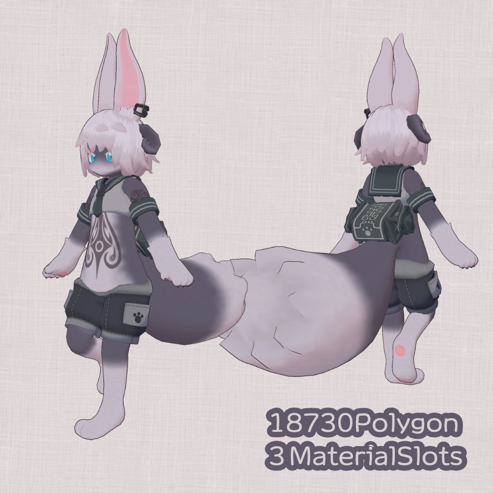 【Modular Avatar】Ousia(ウーシア) - Quest対応VRChat向けオリジナル3Dモデル