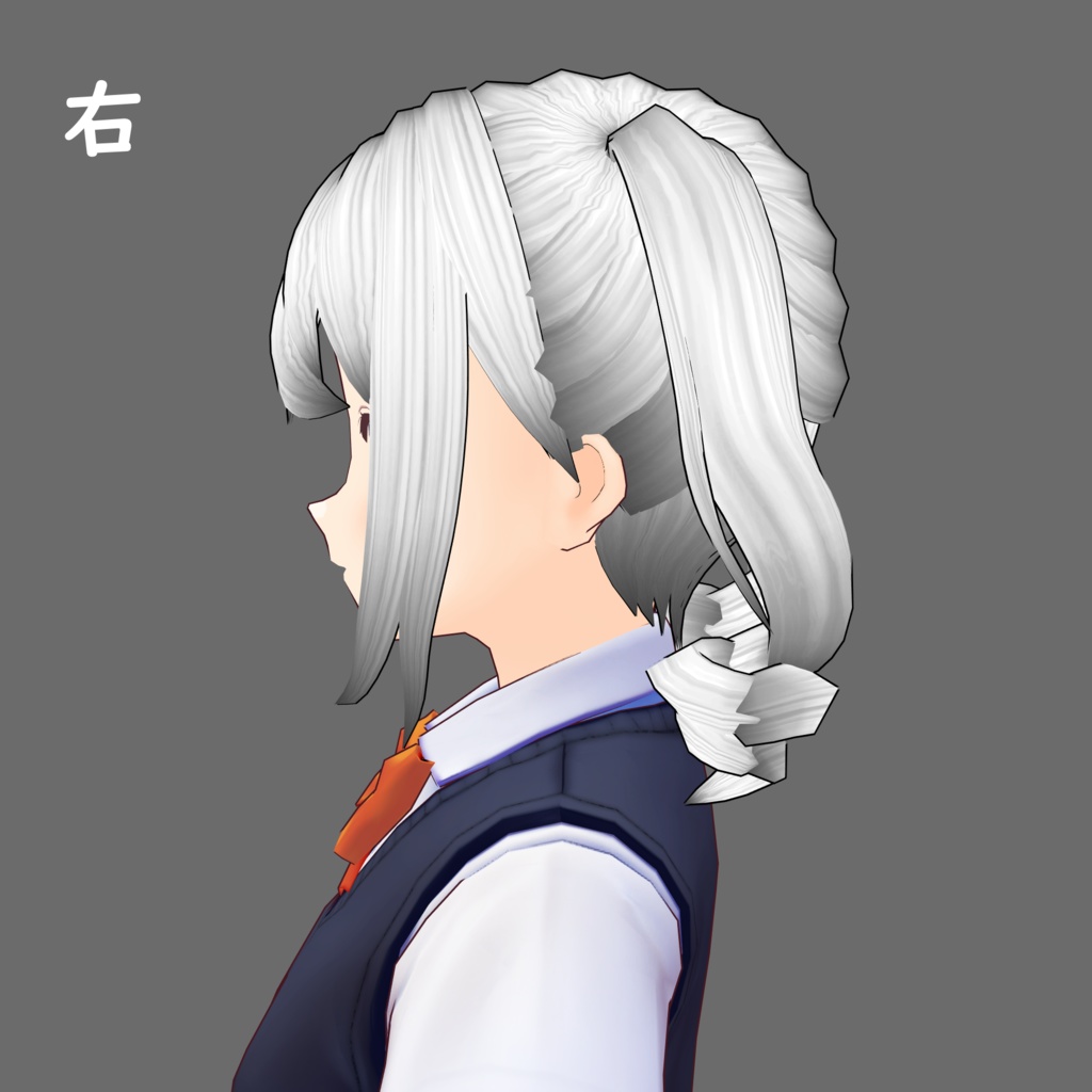 【VRoidヘアプリセット】【ベータ版用】ツイン縦ロール