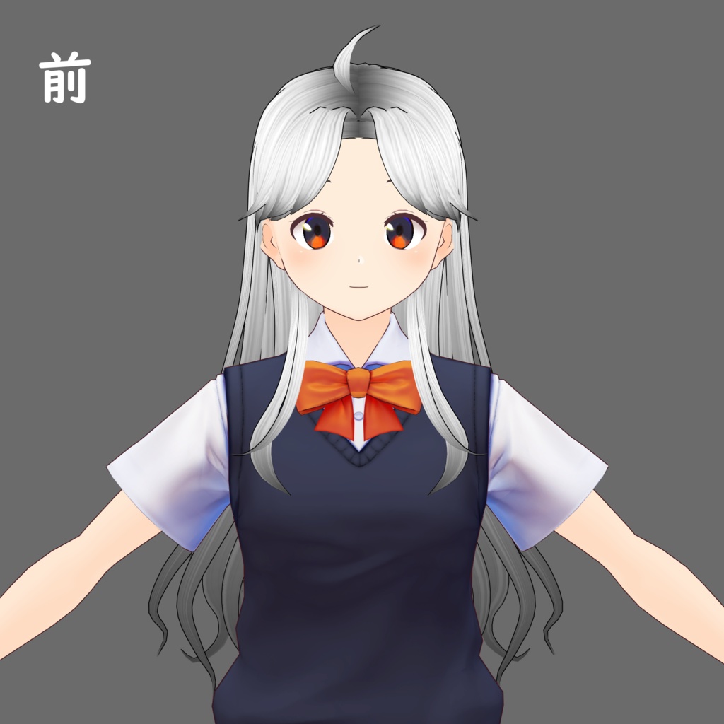 【VRoidヘアプリセット】【ベータ版用】ウェーブロングヘア