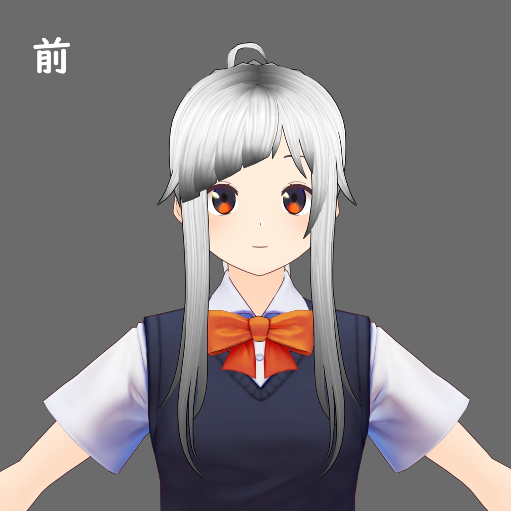 【VRoidヘアプリセット】【ベータ版用】ストレートポニーテール