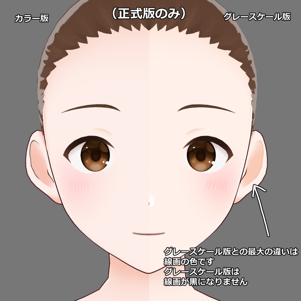 【VRoid用テクスチャ】【ベータ版・正式版対応】肌テクスチャ・改