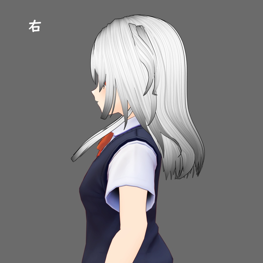 【VRoidヘアプリセット】【ベータ版用】ゆる巻きツーサイドアップ