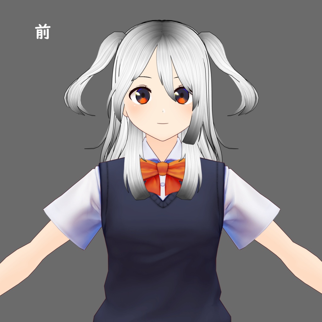 【VRoidヘアプリセット】【ベータ版用】ゆる巻きツーサイドアップ