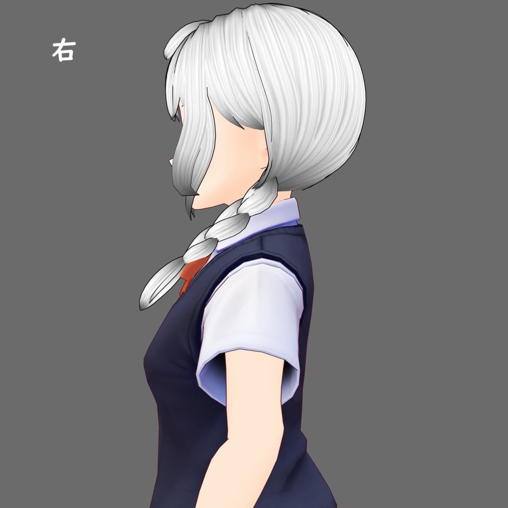【VRoidヘアプリセット】【ベータ版用】サイド三つ編み