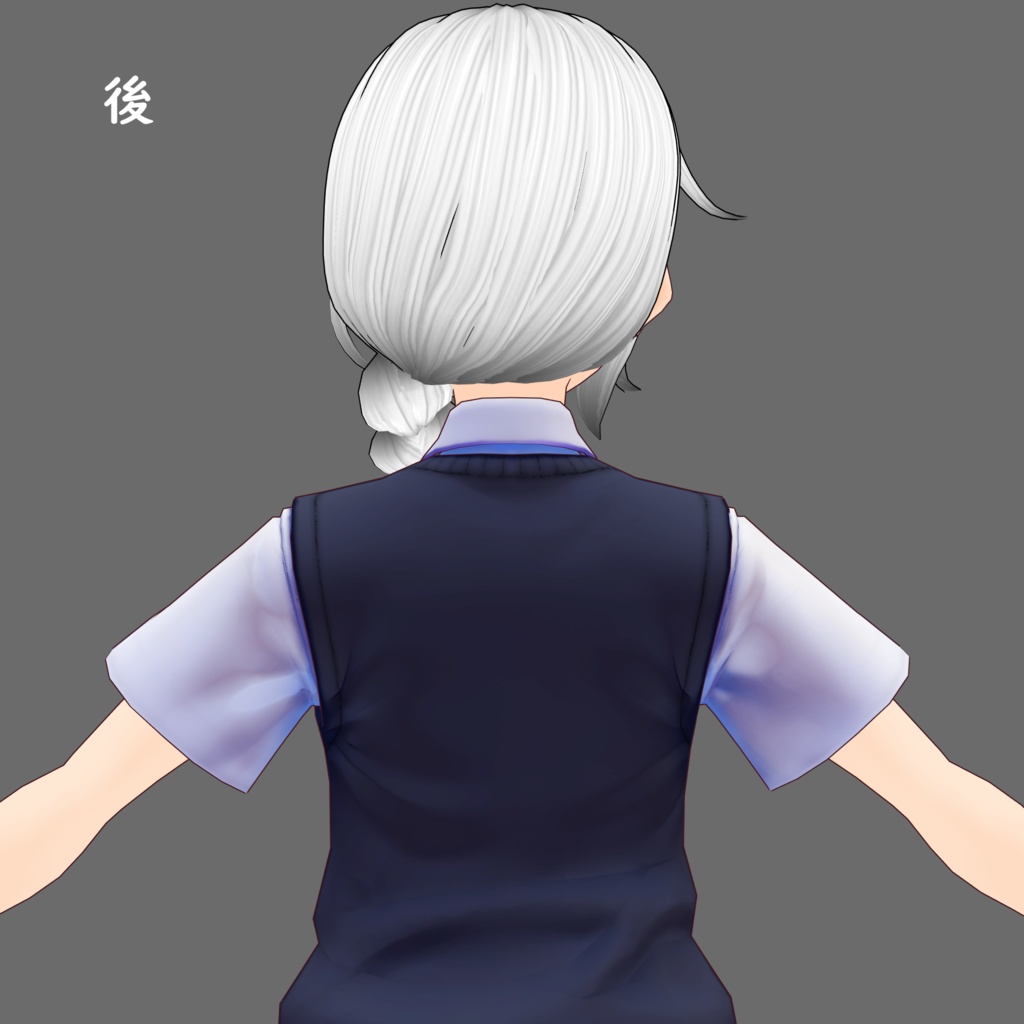 【VRoidヘアプリセット】【ベータ版用】サイド三つ編み