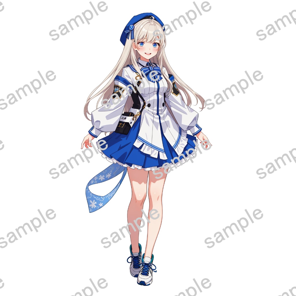 【立ち絵素材】女性/セーラー/Vtuber/ゲーム/スカート【商用利用可能】