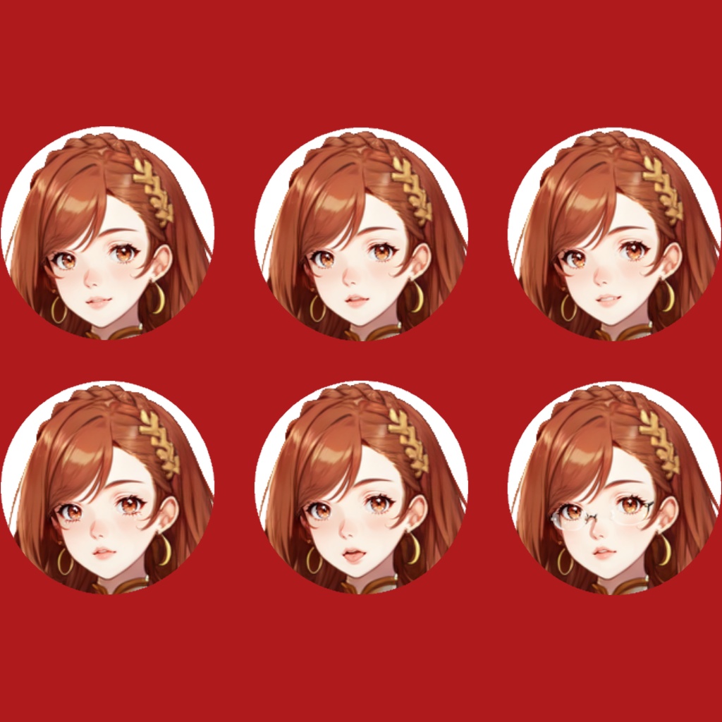 【立ち絵素材】女性/Vtuber/茶髪【商用利用可能】