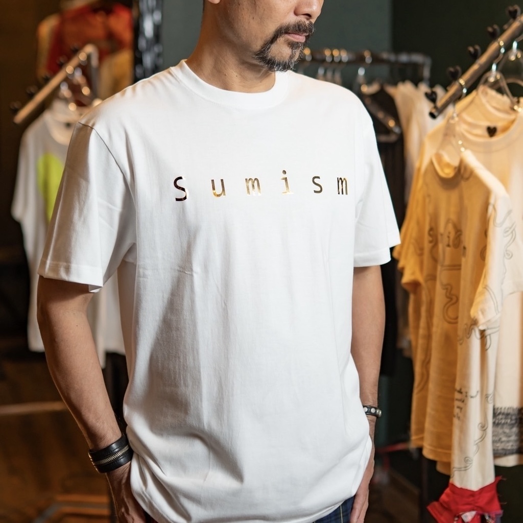 ロゴTシャツホワイト　高山額縁Tシャツ展ver