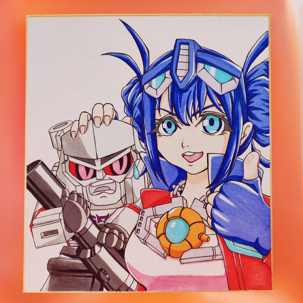 手描き色紙