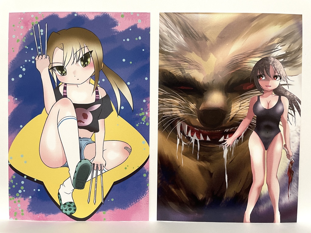 ポストカードブックとイラスト本セット