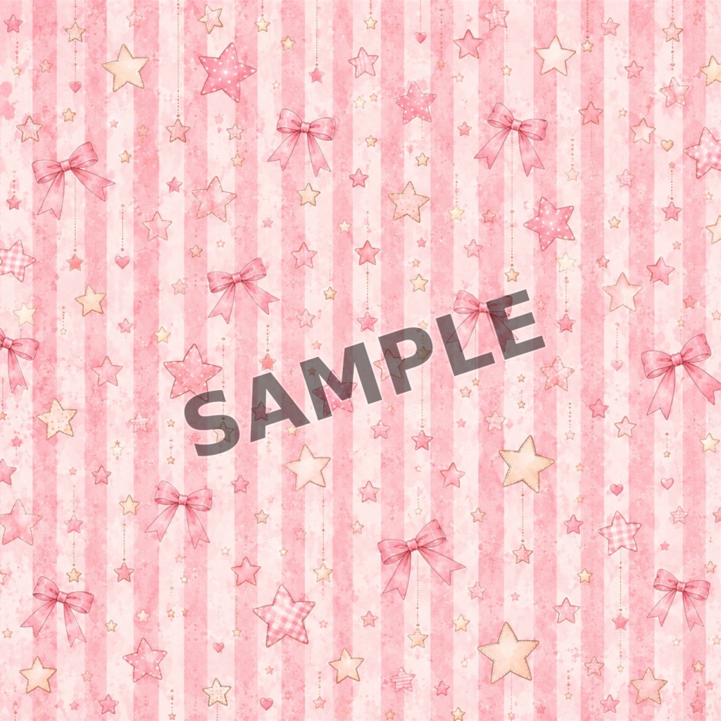 Teddy & Ribbon|デザインペーパー Kawaii Set B