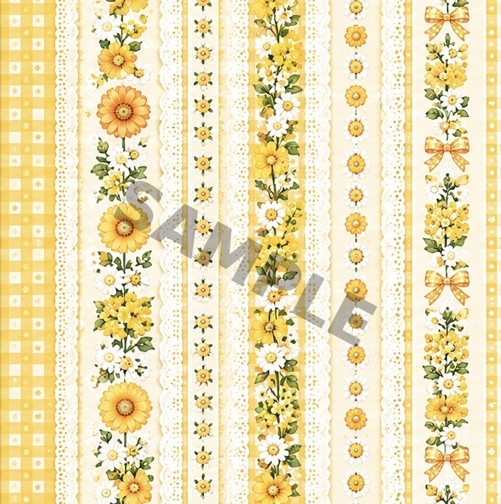 デザインペーパー Orange & Daisy|7柄セット