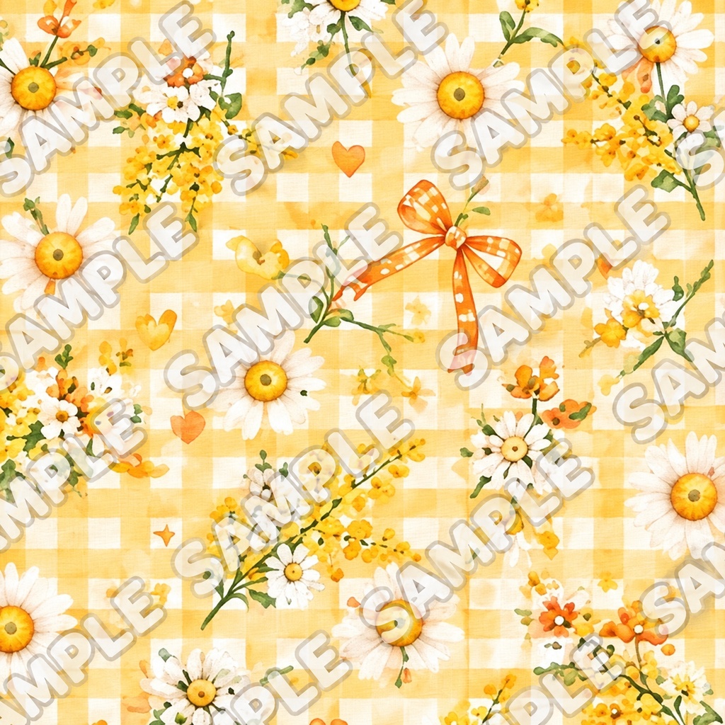 デザインペーパー Orange & Daisy|7柄セット