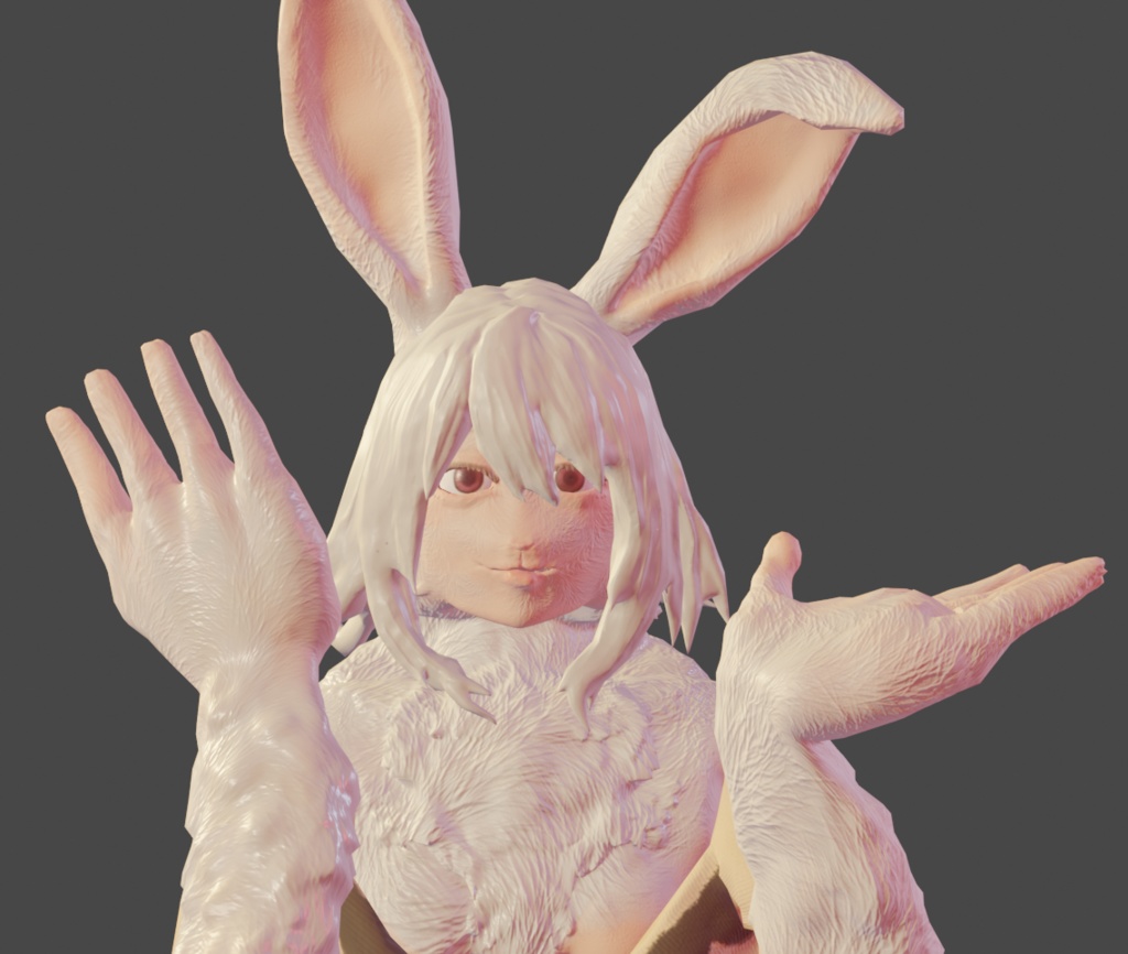 うさぎ獣人種族【オリジナル3Dモデル】