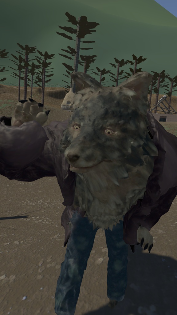 もふもふでかわいい人狼アバター