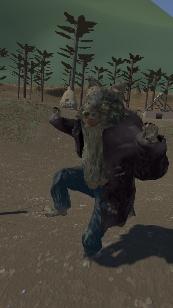 もふもふでかわいい人狼アバター