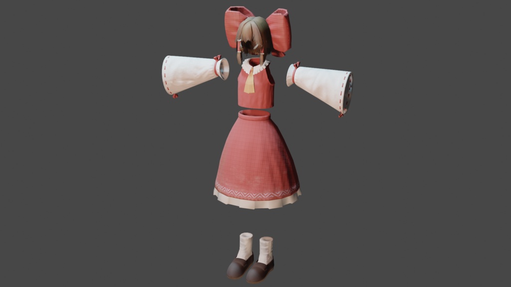 東方霊夢の服【3Dモデル】