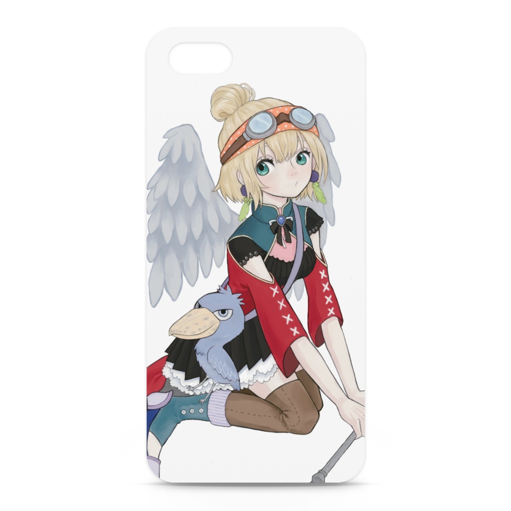 ハシビロコウと女の子。