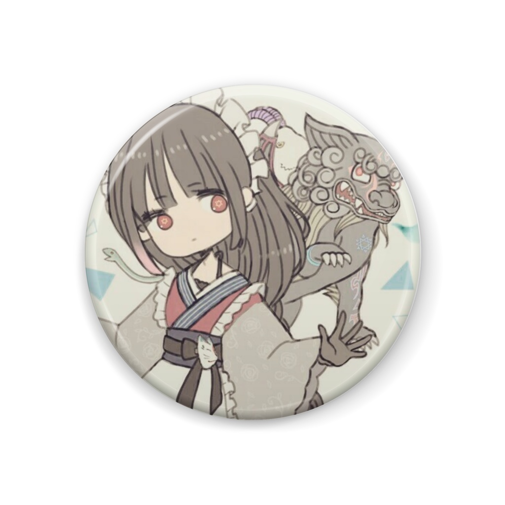 和メイドちゃんの缶バッジ