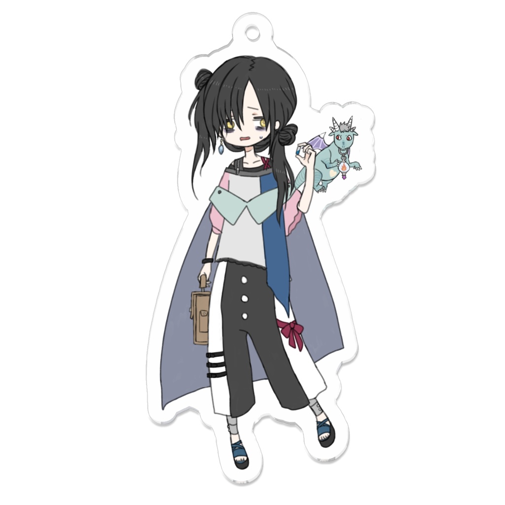 寝不足少女博士のアクリルキーホルダー