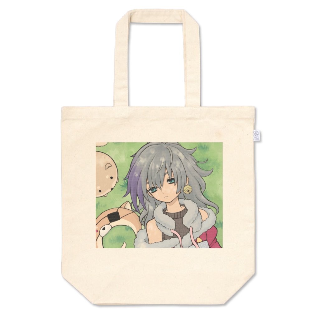 寝転ぶ少女のトートバッグ