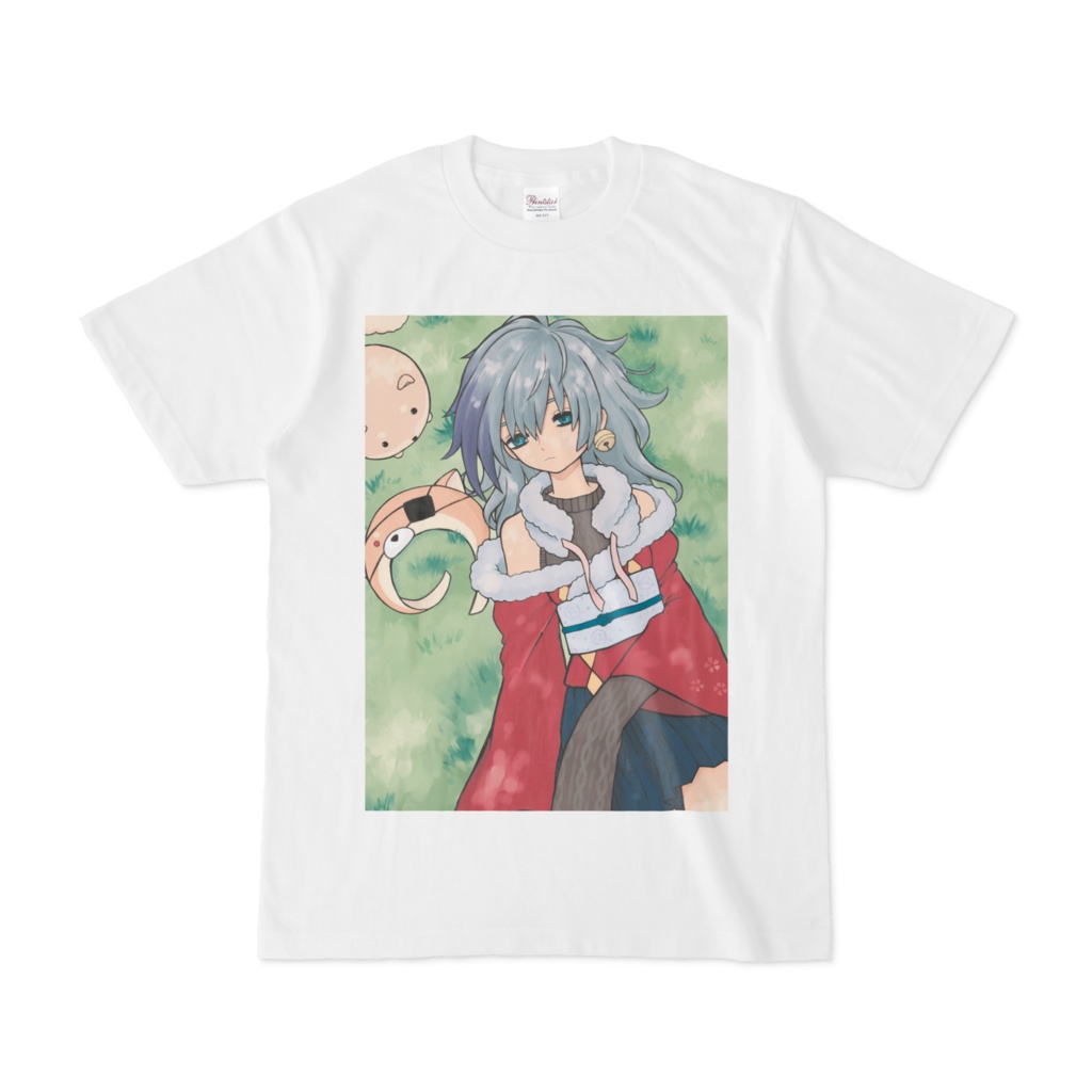 寝転ぶ少女のTシャツ